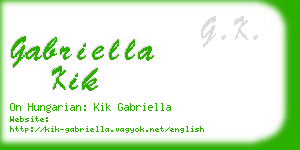 gabriella kik business card